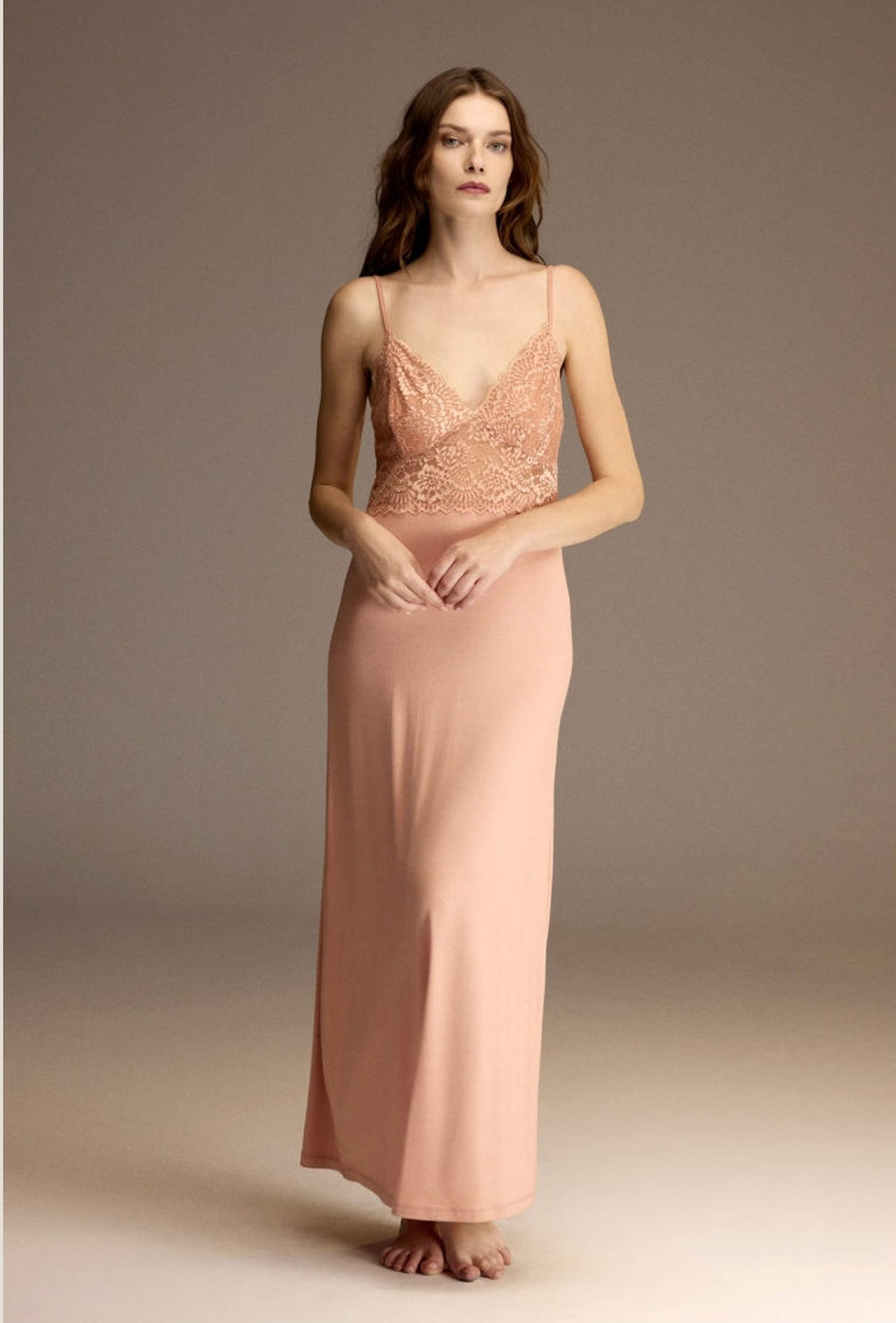 Rosé Bloom Slip & Robe Set . 1963