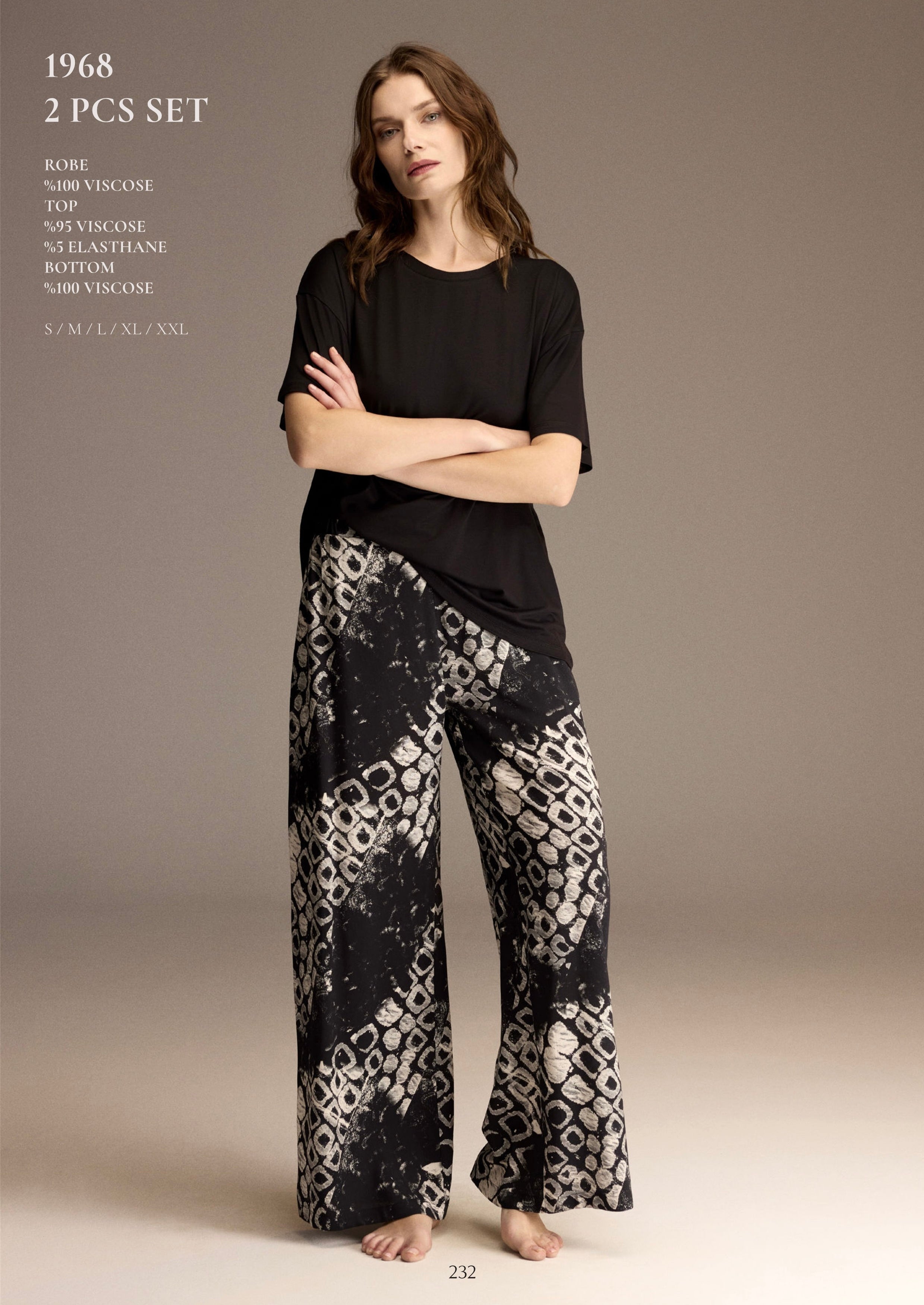 Noire Ikat Tee Set . 1968