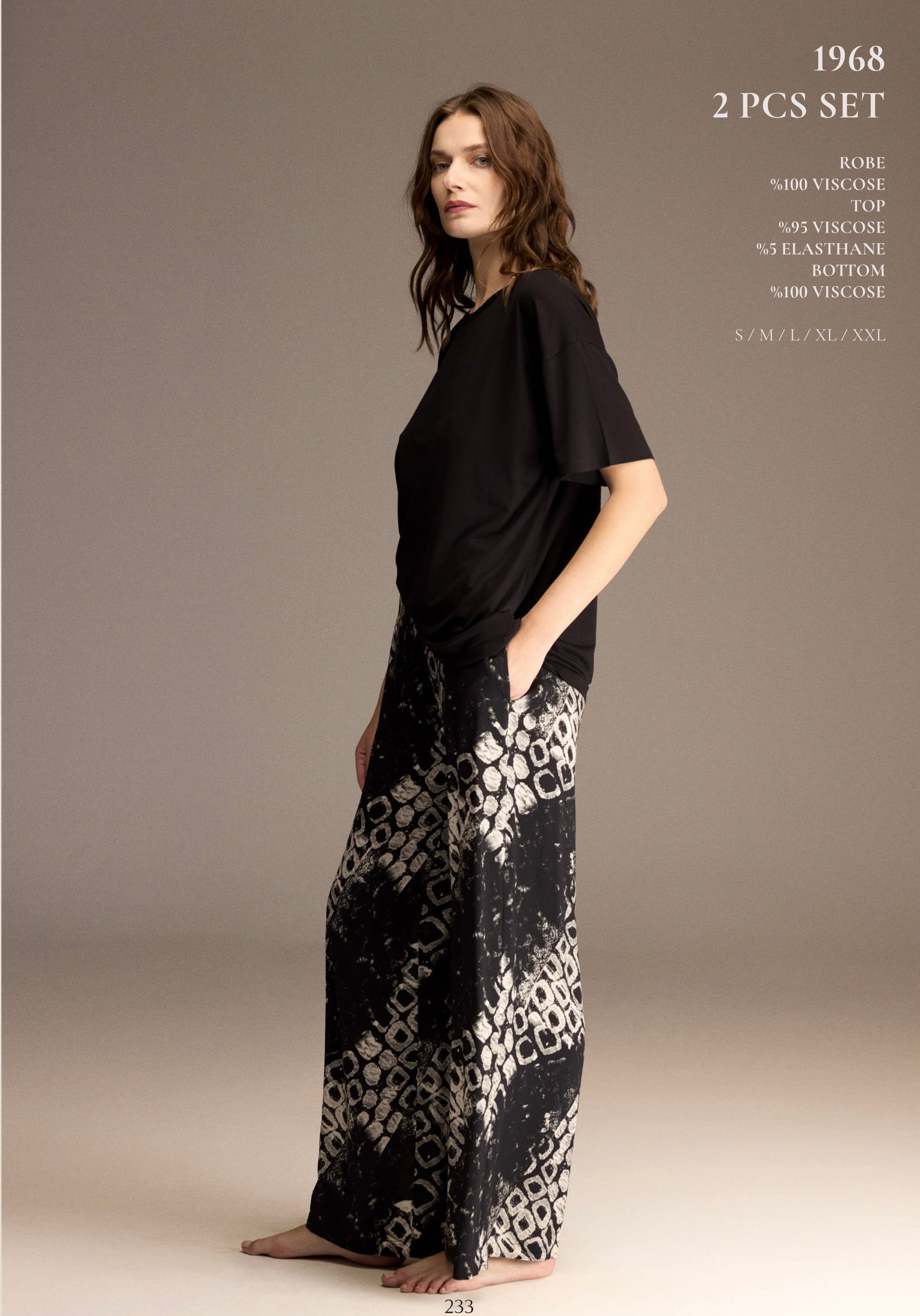 Noire Ikat Tee Set . 1968