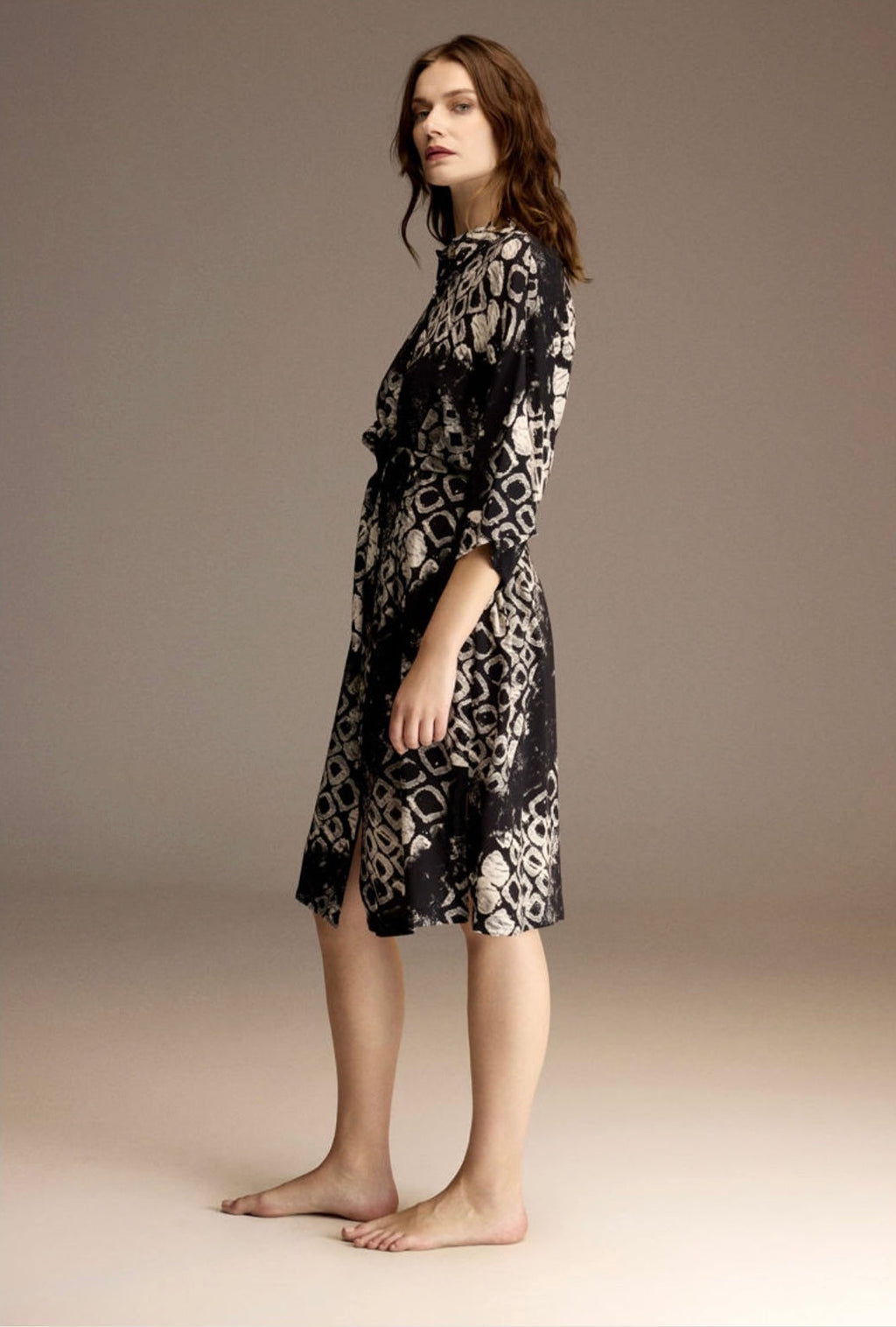 Noire Ikat Shirt Dress . 1969