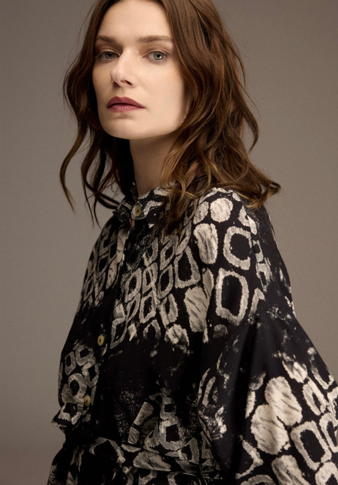 Noire Ikat Shirt Dress . 1969