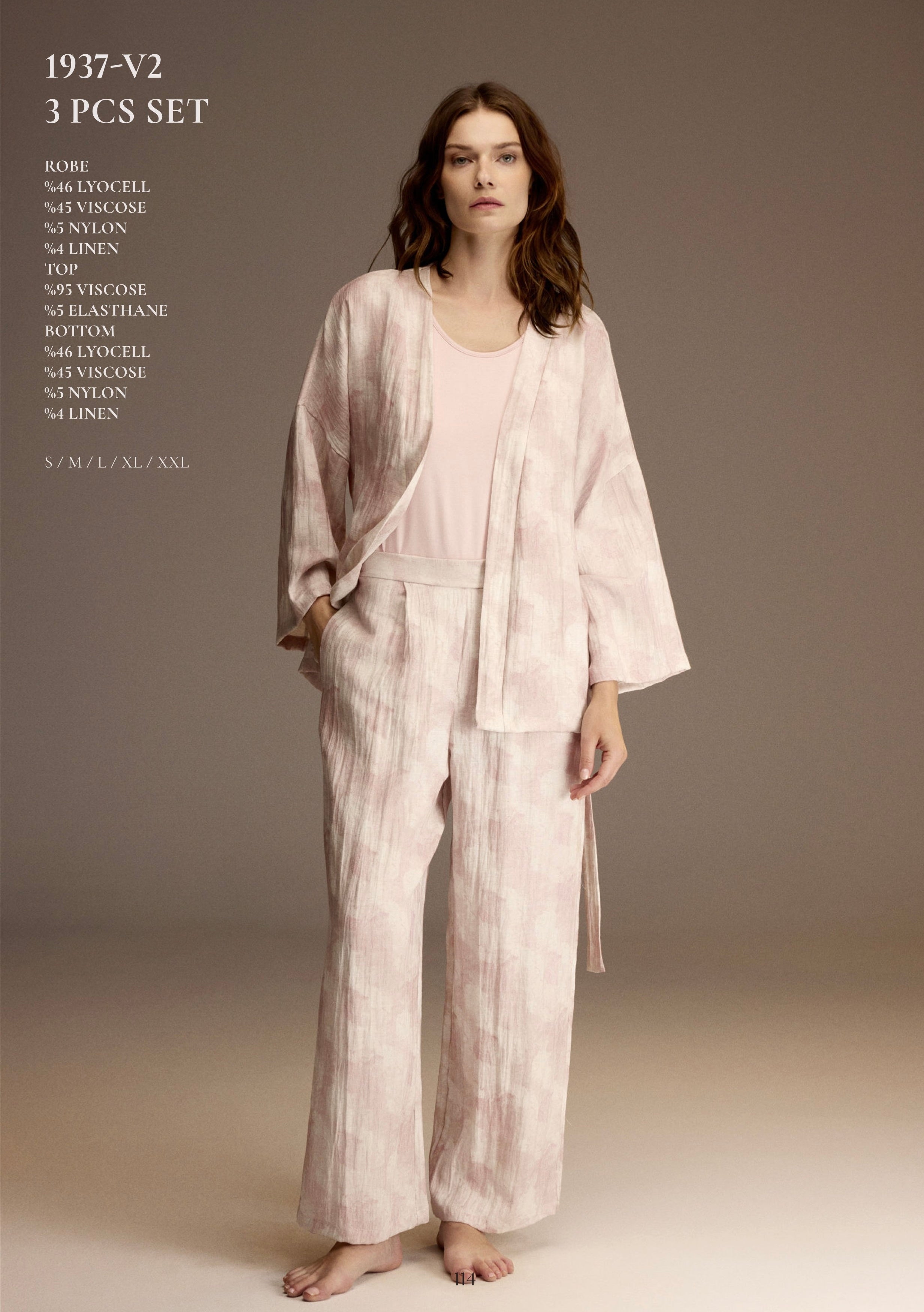 Rosé Nuage Kimono Set . 1937-2